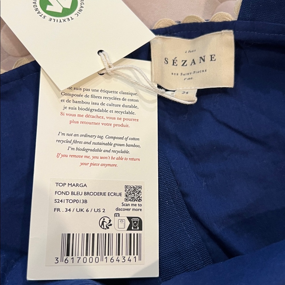 NWT Sezane Marga Top size 34 - Picture 6 of 13